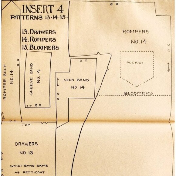 1913 Mary Frances Sewing Pattern Doll Rompers Bloomers Drawers Crafts DWSS11 - Picture 1 of 4